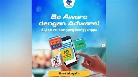 Risiko Keamanan Iklan Pop-up Ilustrasi bahaya ancaman siber dan malware dari iklan pop-up