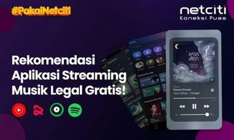 Kumpulan logo aplikasi streaming legal seperti Netflix Disney+ dan Vidio