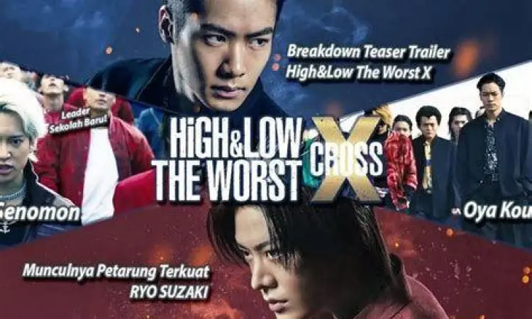 Aksi Tawuran High and Low Adegan pertarungan massal dalam film High and Low The Worst X Cross