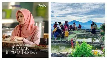 Latar Tempat Bidadari Bermata Bening Suasana pesantren dalam serial Bidadari Bermata Bening