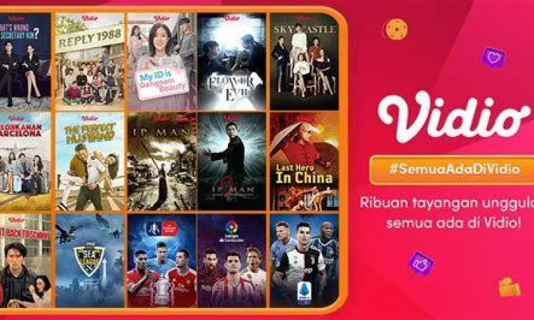 Vidio Platform Lokal Terbaik Antarmuka aplikasi Vidio untuk menonton film lokal