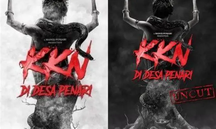 Versi Film KKN Desa Penari Perbandingan poster versi uncut dan extended