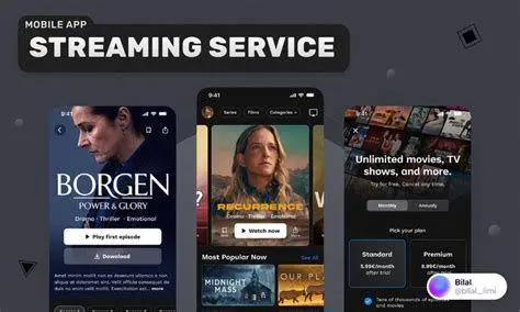 Platform Streaming Legal Antarmuka aplikasi streaming legal yang aman