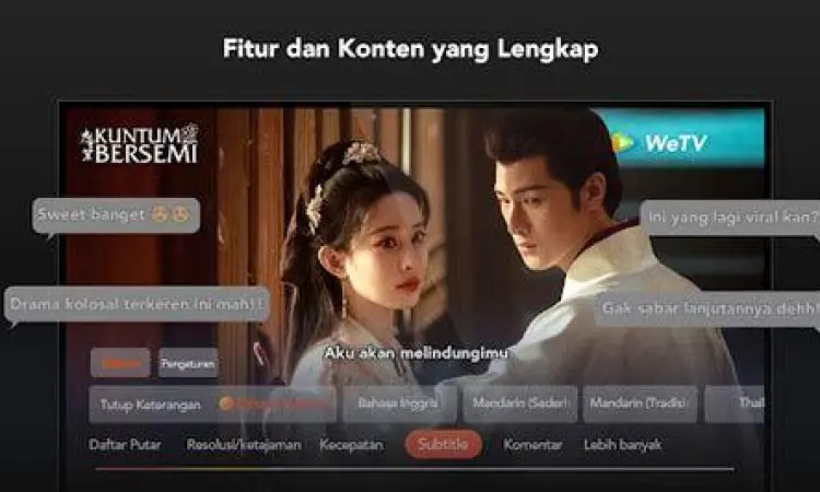 Aplikasi WeTV Indonesia Tampilan aplikasi WeTV untuk nonton serial Indonesia