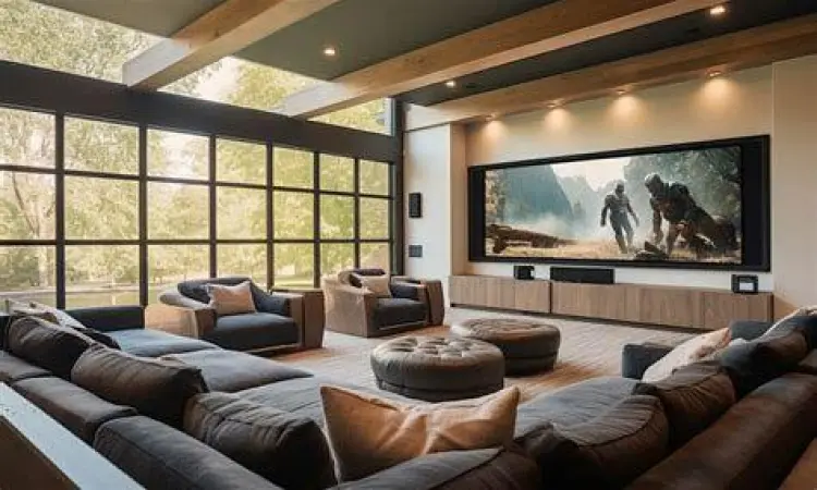 Home Theater Nyaman Pengaturan ruang menonton rumah yang nyaman