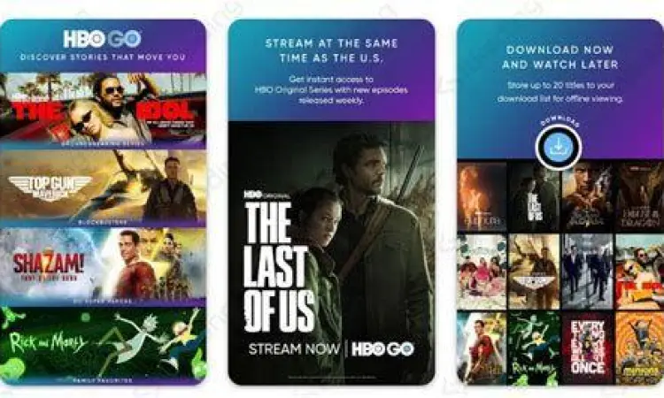Aplikasi Streaming HBO Go Tampilan antarmuka aplikasi HBO Go Indonesia