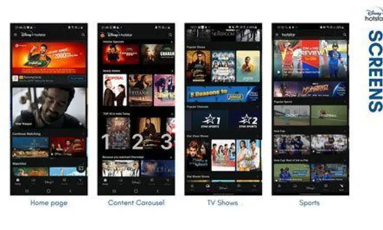 Disney+ Hotstar App Tampilan aplikasi Disney+ Hotstar Indonesia