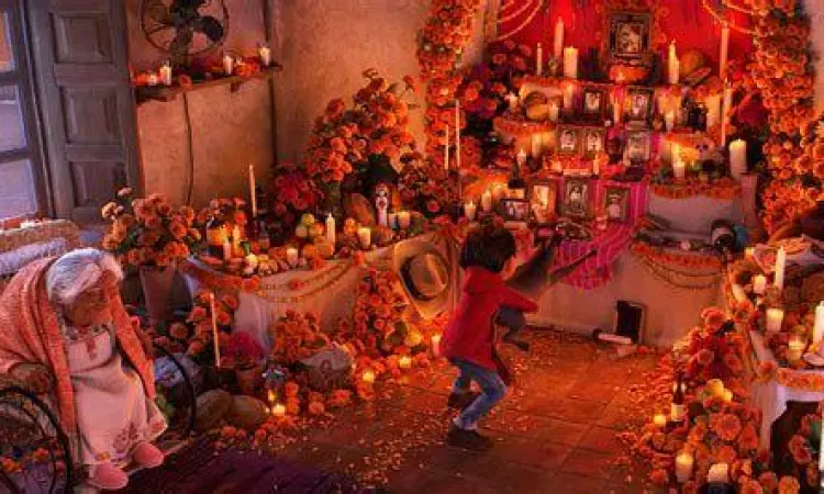Adegan Ofrenda di film Coco