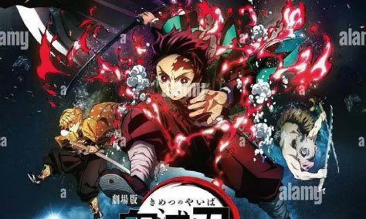 Tanjiro dan Nezuko di atas Mugen Train