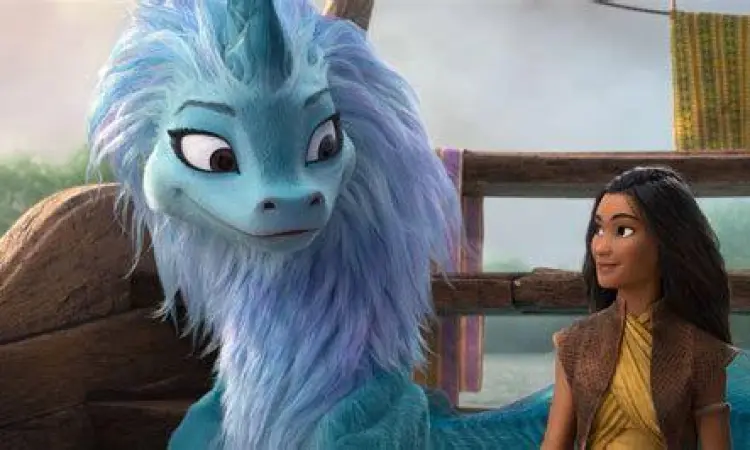 Interaksi antara Raya dan Sisu sang naga terakhir