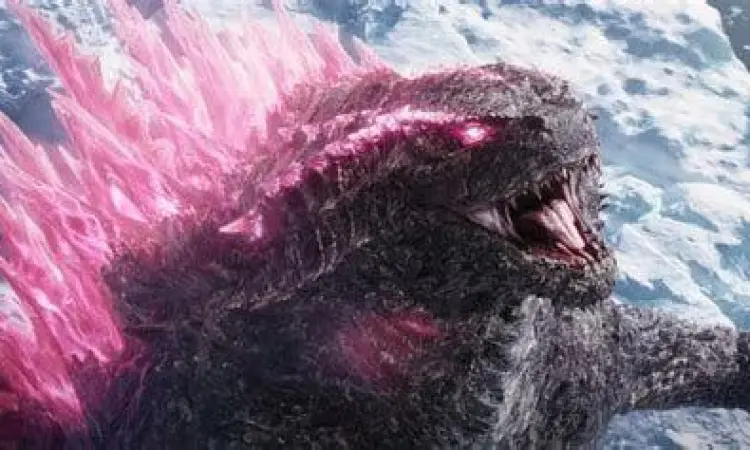 Godzilla berevolusi dengan warna merah muda