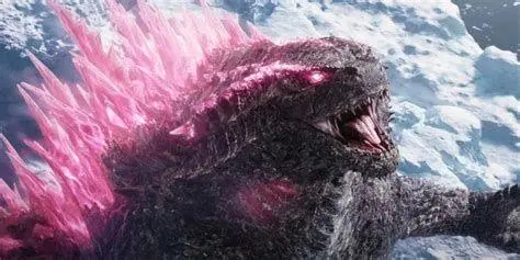 Godzilla Evolved Form Godzilla berevolusi dengan warna merah muda