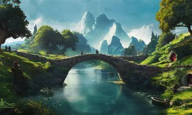 Pemandangan Middle-earth Pemandangan Middle-earth di Selandia Baru