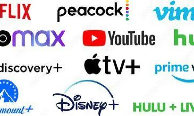 Platform Streaming Legal Logos of legal streaming platforms like Netflix and Disney plus