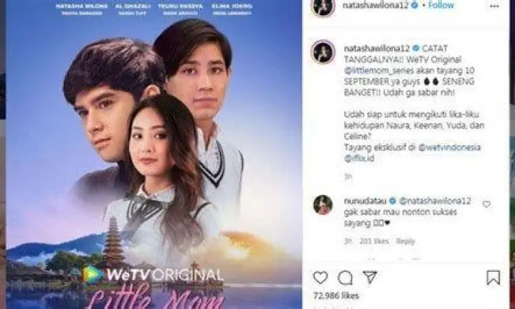 natasha wilona dan al ghazali di lokasi syuting