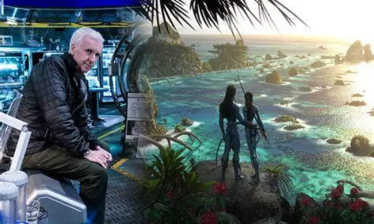 James Cameron saat syuting Avatar 2