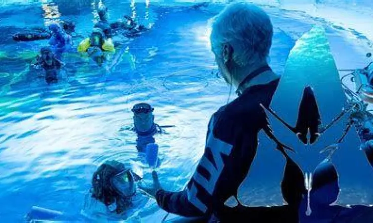 James Cameron saat mengarahkan proses syuting bawah air Avatar 2