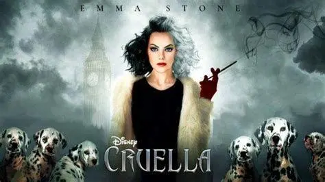 Emma Stone sebagai Cruella Adegan ikonik Emma Stone di film Cruella 2021