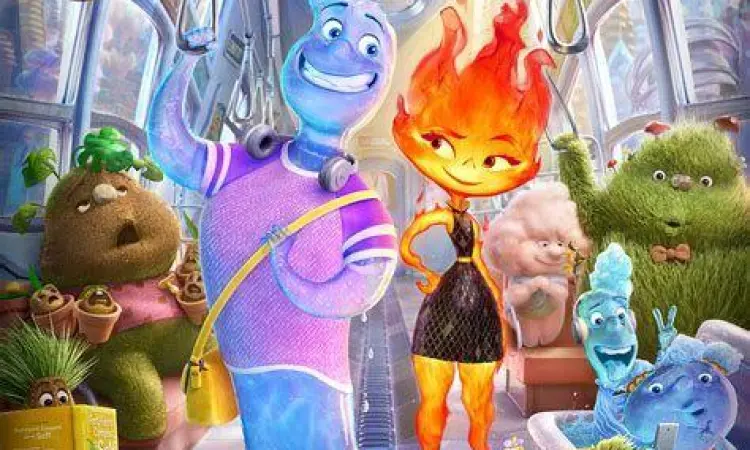 Poster resmi film Elemental Disney Pixar