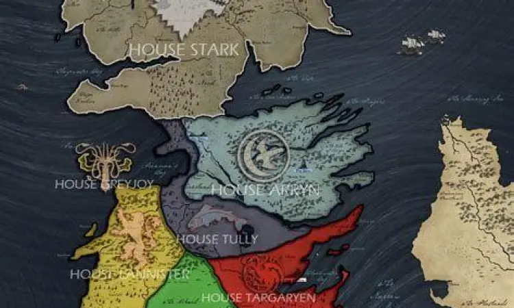 Peta dunia Westeros dan Essos