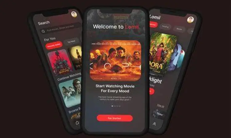 Antarmuka aplikasi streaming film India
