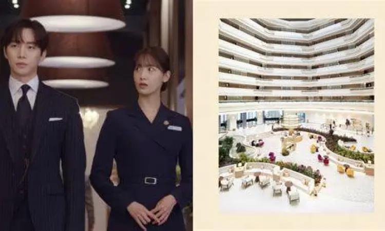 Latar King Hotel yang mewah di drama King the Land