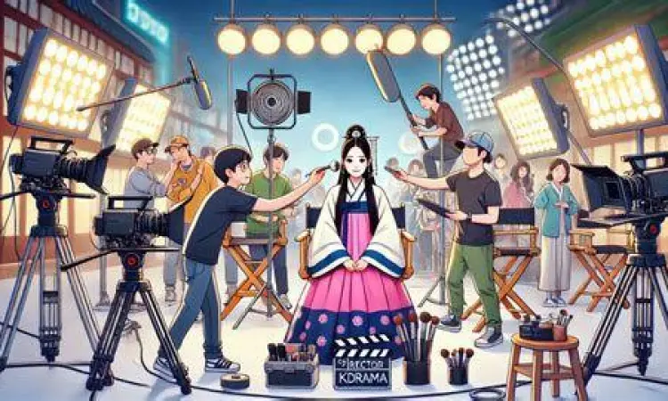 Proses syuting dan desain set Pachinko