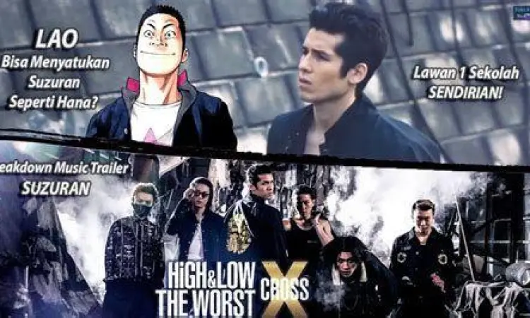 Pertemuan karakter High and Low dengan elemen Suzuran